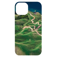 Coast Aerial View Beautiful Landscape Nature Ocean Road Graphy Aerial Coast Drone Iphone 14 Black Uv Print Case by Bedest