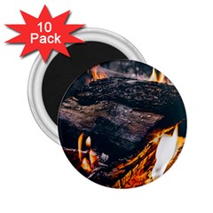 Wood Fire Camping Forest On 2 25  Magnets (10 Pack)  by Bedest