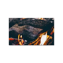 Wood Fire Camping Forest On Sticker (rectangular) by Bedest