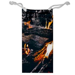 Wood Fire Camping Forest On Jewelry Bag by Bedest