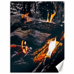 Wood Fire Camping Forest On Canvas 36  X 48  by Bedest