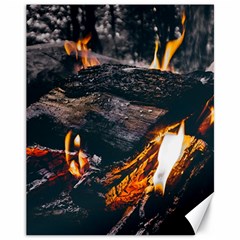 Wood Fire Camping Forest On Canvas 11  X 14  by Bedest