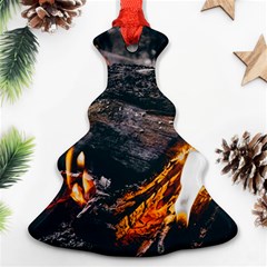 Wood Fire Camping Forest On Christmas Tree Ornament (two Sides) by Bedest