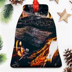 Wood Fire Camping Forest On Bell Ornament (two Sides) by Bedest