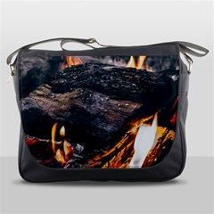 Wood Fire Camping Forest On Messenger Bag by Bedest