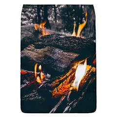 Wood Fire Camping Forest On Removable Flap Cover (l) by Bedest