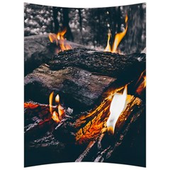 Wood Fire Camping Forest On Back Support Cushion by Bedest