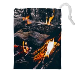 Wood Fire Camping Forest On Drawstring Pouch (5xl) by Bedest