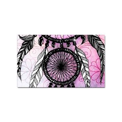 Dream Catcher Art Feathers Pink Sticker Rectangular (10 Pack) by Bedest