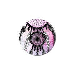 Dream Catcher Art Feathers Pink Golf Ball Marker (4 Pack) by Bedest