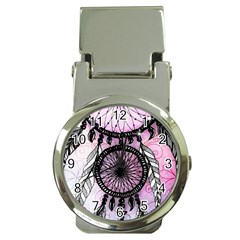 Dream Catcher Art Feathers Pink Money Clip Watches by Bedest