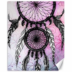 Dream Catcher Art Feathers Pink Canvas 16  X 20  by Bedest