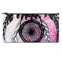 Dream Catcher Art Feathers Pink Pencil Case by Bedest