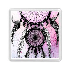 Dream Catcher Art Feathers Pink Memory Card Reader (square) by Bedest