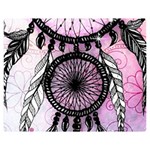 Dream Catcher Art Feathers Pink Two Sides Premium Plush Fleece Blanket (Medium) 60 x50  Blanket Back