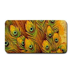 Peacock Feathers Green Yellow Medium Bar Mat by Bedest