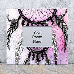 Dream Catcher Art Feathers Pink White Wall Photo Frame 5  X 7  by Bedest