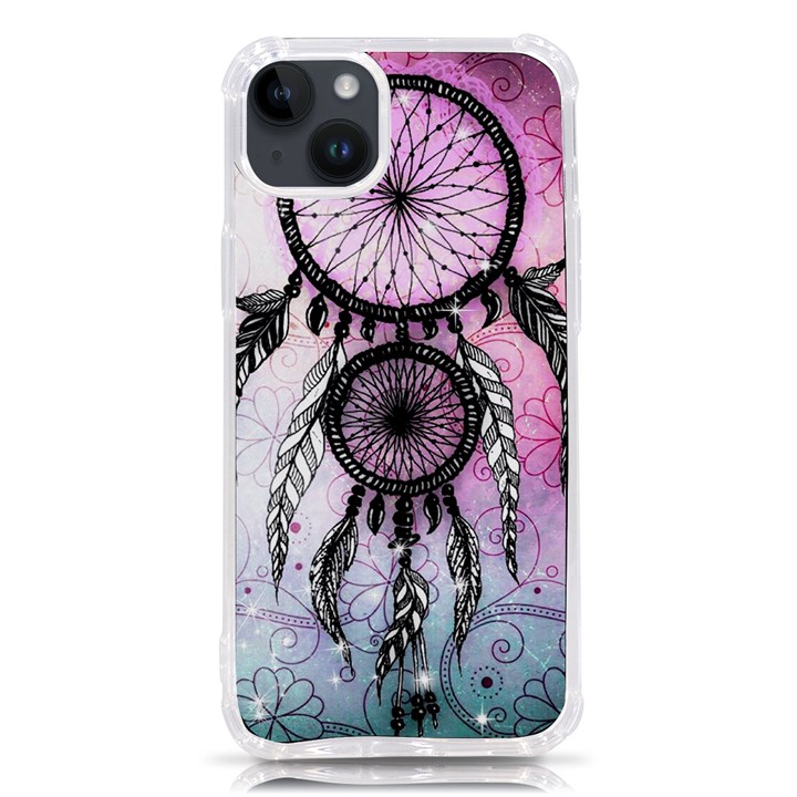 Dream Catcher Art Feathers Pink iPhone 14 Plus TPU UV Print Case