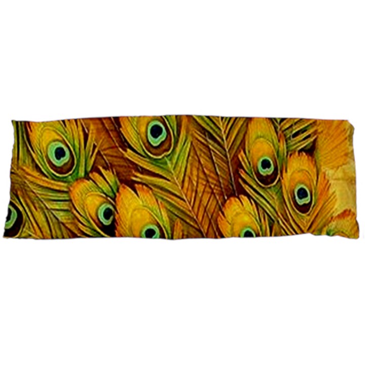 Peacock Feathers Green Yellow Body Pillow Case (Dakimakura)