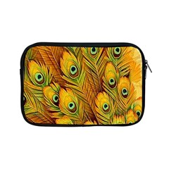 Peacock Feathers Green Yellow Apple Ipad Mini Zipper Cases by Bedest