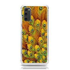 Peacock Feathers Green Yellow Samsung Galaxy S20 6 2 Inch Tpu Uv Case by Bedest