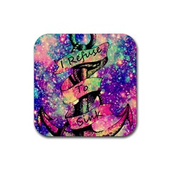 Anchor Purple Space Rubber Coaster (square) by Bedest