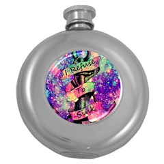 Anchor Purple Space Round Hip Flask (5 Oz) by Bedest