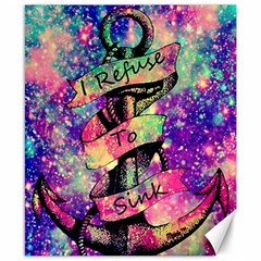 Anchor Purple Space Canvas 8  X 10  by Bedest