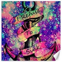 Anchor Purple Space Canvas 12  X 12  by Bedest