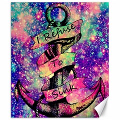 Anchor Purple Space Canvas 20  X 24  by Bedest