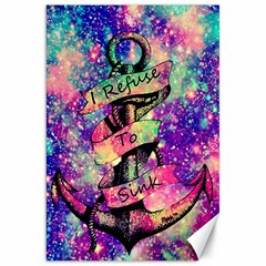 Anchor Purple Space Canvas 20  X 30  by Bedest