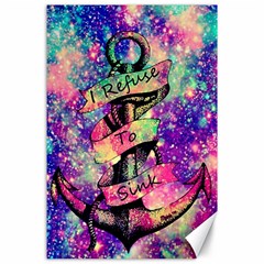 Anchor Purple Space Canvas 24  X 36  by Bedest