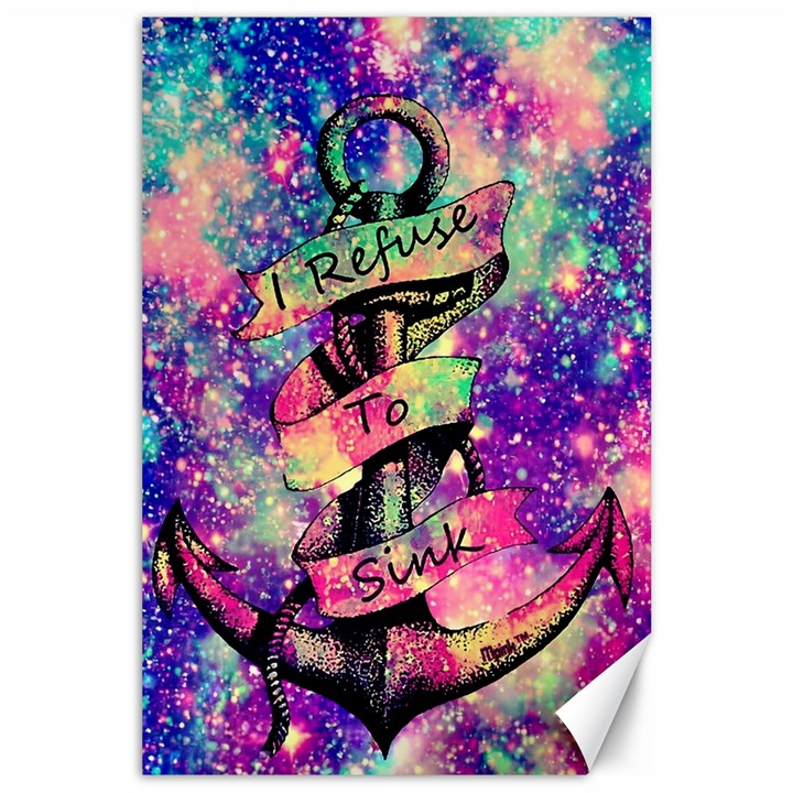 Anchor Purple Space Canvas 24  x 36 