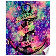 Anchor Purple Space Canvas 11  X 14  by Bedest