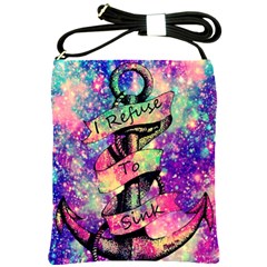 Anchor Purple Space Shoulder Sling Bag by Bedest