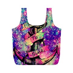 Anchor Purple Space Full Print Recycle Bag (m) by Bedest