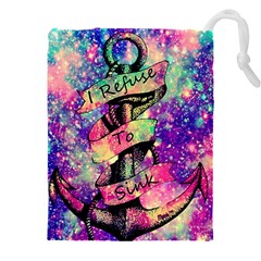 Anchor Purple Space Drawstring Pouch (4xl) by Bedest