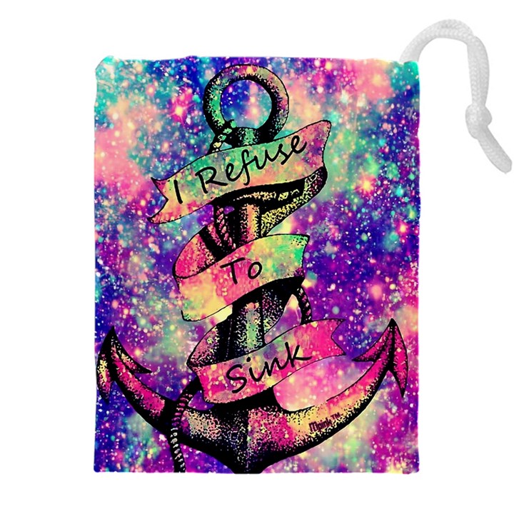 Anchor Purple Space Drawstring Pouch (5XL)