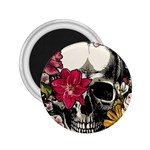 Skull Flowers American Native Dream Catcher Legend 2.25  Magnets Front