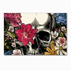 Skull Flowers American Native Dream Catcher Legend Postcards 5  X 7  (pkg Of 10) by Bedest