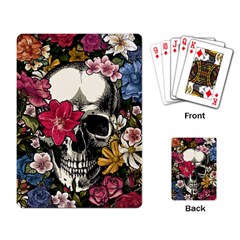 Skull Flowers American Native Dream Catcher Legend Playing Cards Single Design (rectangle) by Bedest