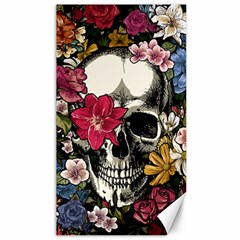 Skull Flowers American Native Dream Catcher Legend Canvas 40  X 72  by Bedest