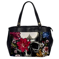 Skull Flowers American Native Dream Catcher Legend Oversize Office Handbag by Bedest