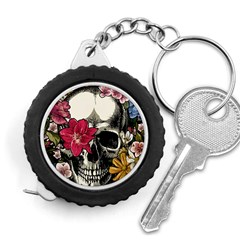 Skull Flowers American Native Dream Catcher Legend Measuring Tape by Bedest