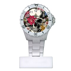 Skull Flowers American Native Dream Catcher Legend Plastic Nurses Watch