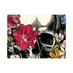 Skull Flowers American Native Dream Catcher Legend Premium Plush Fleece Blanket (Mini) 35 x27  Blanket Front