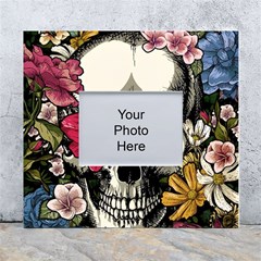 Skull Flowers American Native Dream Catcher Legend White Wall Photo Frame 5  X 7  by Bedest