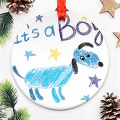 It s A Boy Ornament (round) by morgunovaart