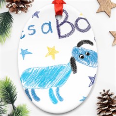 It s a boy Ornament (Oval)