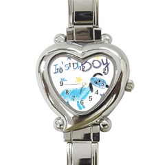 It s A Boy Heart Italian Charm Watch by morgunovaart